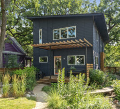 Rear exterior view of the Modern Sensitivity home.