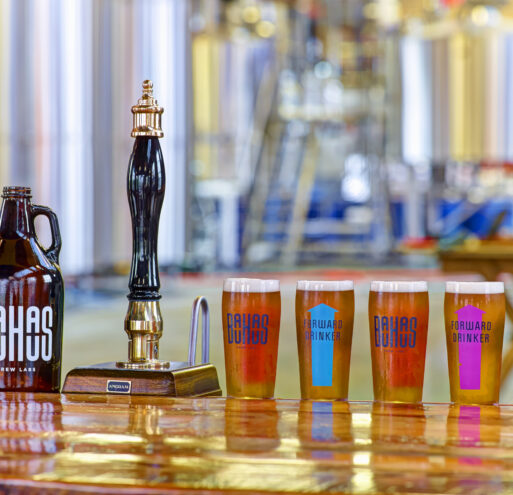 Bauhaus Brew Labs glasses of beer.